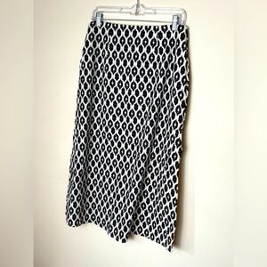 Marine Layer Black and White A-Line Skirt